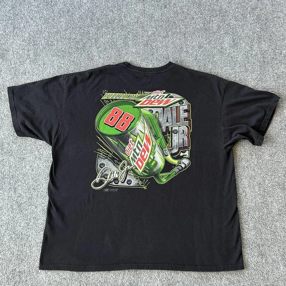 Dale Earnhardt Jr Shirt Mens 2XL Black NASCAR Racing 88‎ Diet Mtn Dew Chase